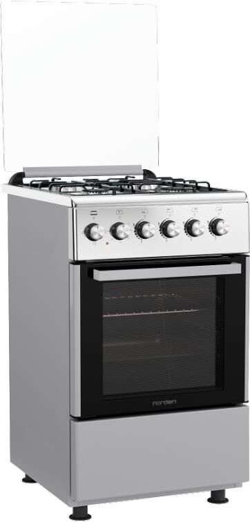 Плита газоэлектрическая NORDEN FF5403GAZk Нержавеющая сталь — фото 2