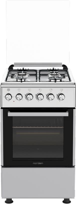 Плита газоэлектрическая NORDEN FF5403GAZk Нержавеющая сталь