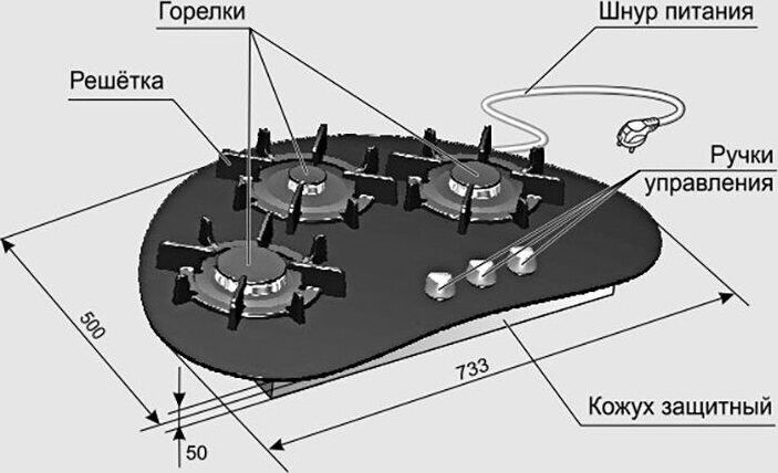Газовая варочная поверхность СГ СН 2120 К1 WATCH GEFEST — фото 14
