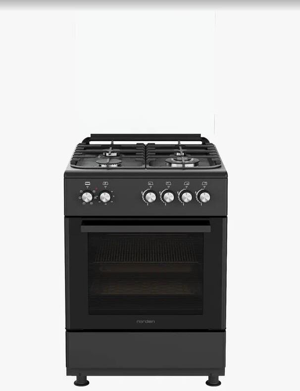 Плита газоэлектрическая NORDEN FF6406GAZD Черный матовый