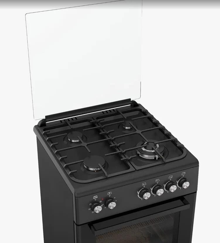Плита газоэлектрическая NORDEN FF6406GAZD Черный матовый — фото 2