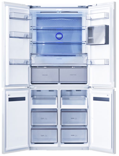 Многокамерный холодильник Centek CT-1746 NF White Glass — фото 2