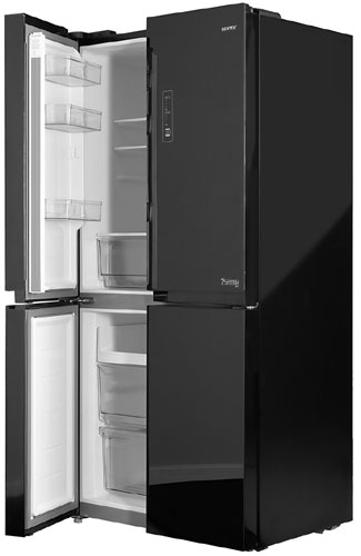 Многокамерный холодильник Centek CT-1756 NF Black Glass — фото 3
