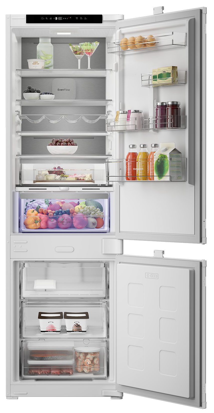 Встраиваемый двухкамерный холодильник Hotpoint HSBT 18IXE