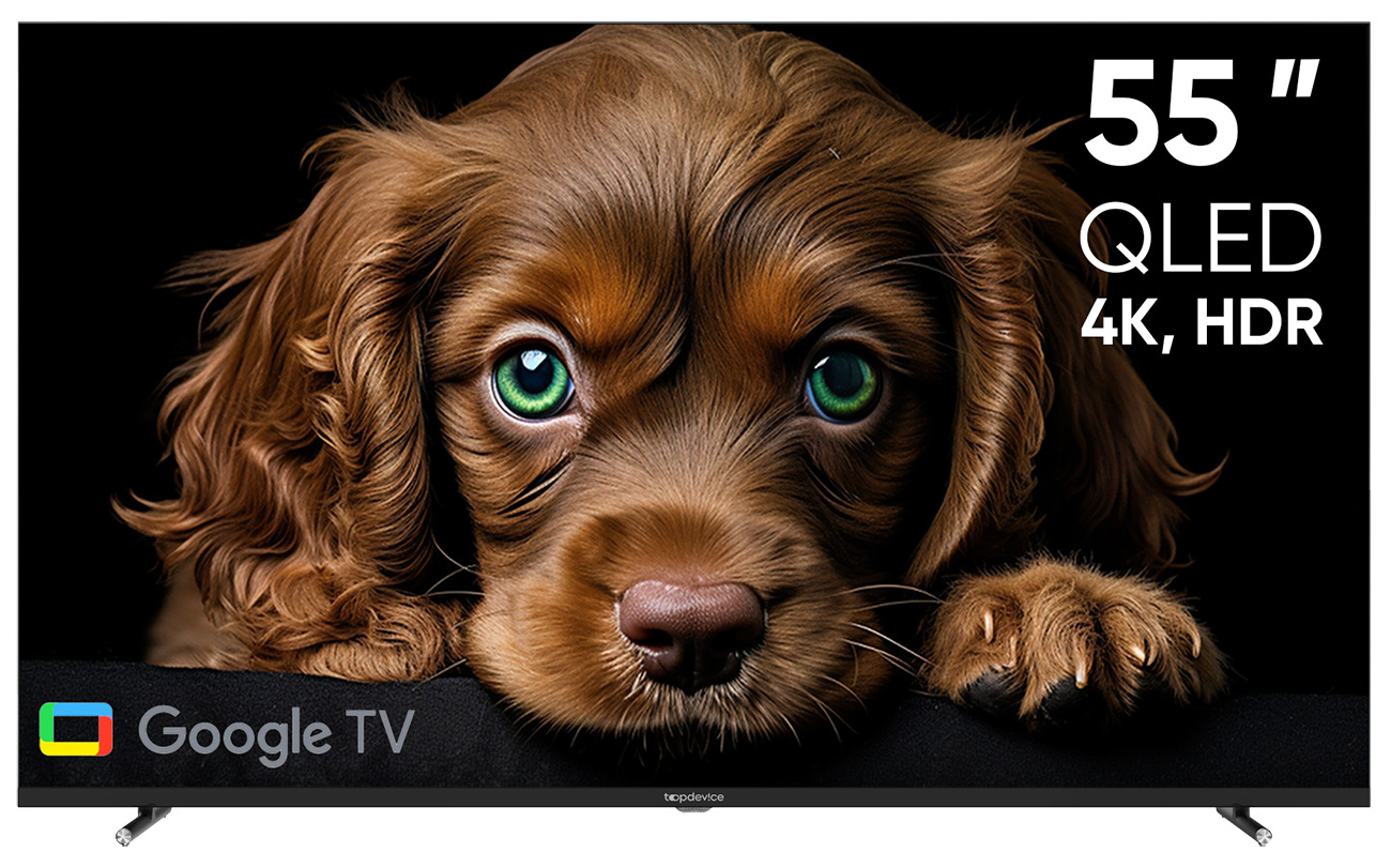 Телевизор Topdevice QLED 55" 4K TV 55 CQ09, c Google TV, (TDTV55C — фото 2