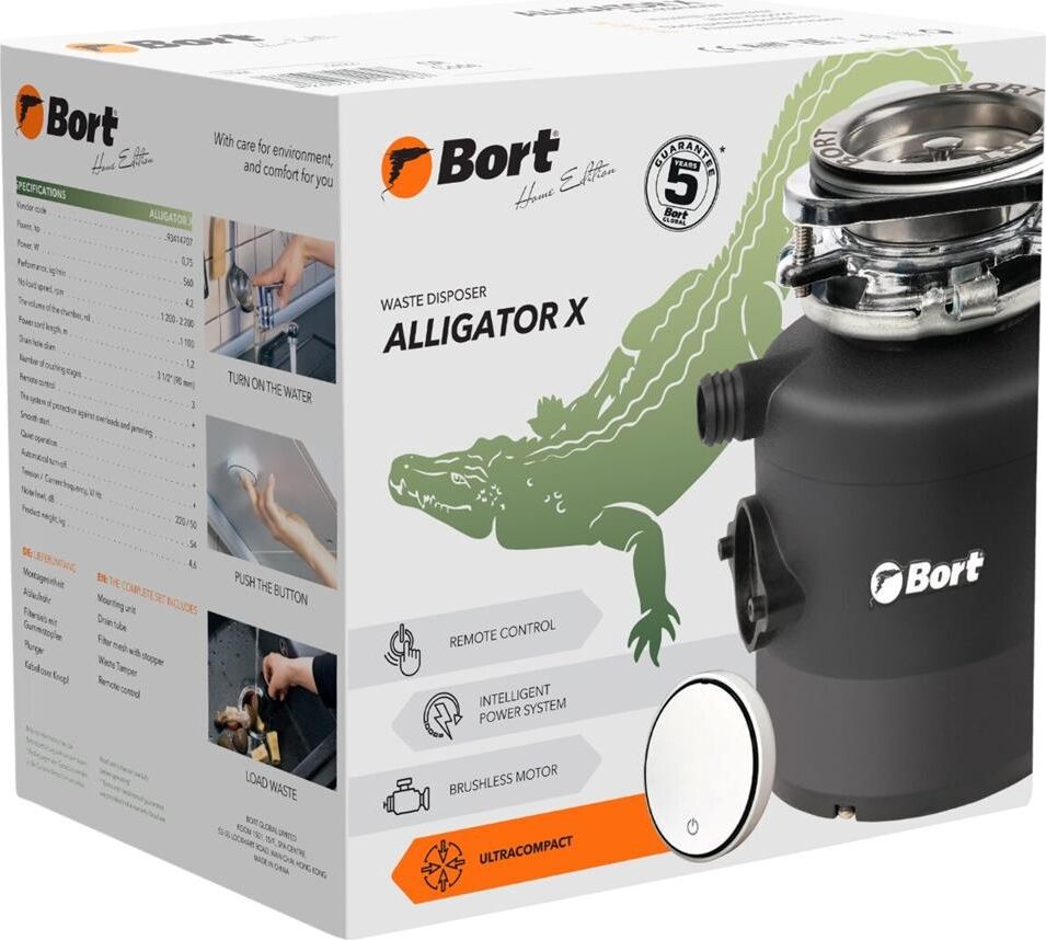 Измельчитель пищевых отходов BORT ALLIGATOR X — фото 15