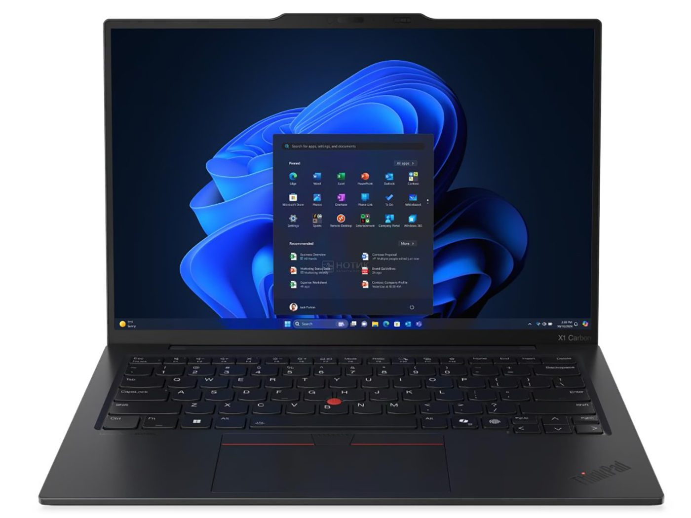 Ноутбук Lenovo ThinkPad X1 Carbon G13 Aura Core Ultra 7 258V 32Gb SSD512Gb Intel Arc 140V 14" OLED 2.8K (2880x1800) Windows 11 Pro 64 black WiFi BT Cam (21NS0166US)