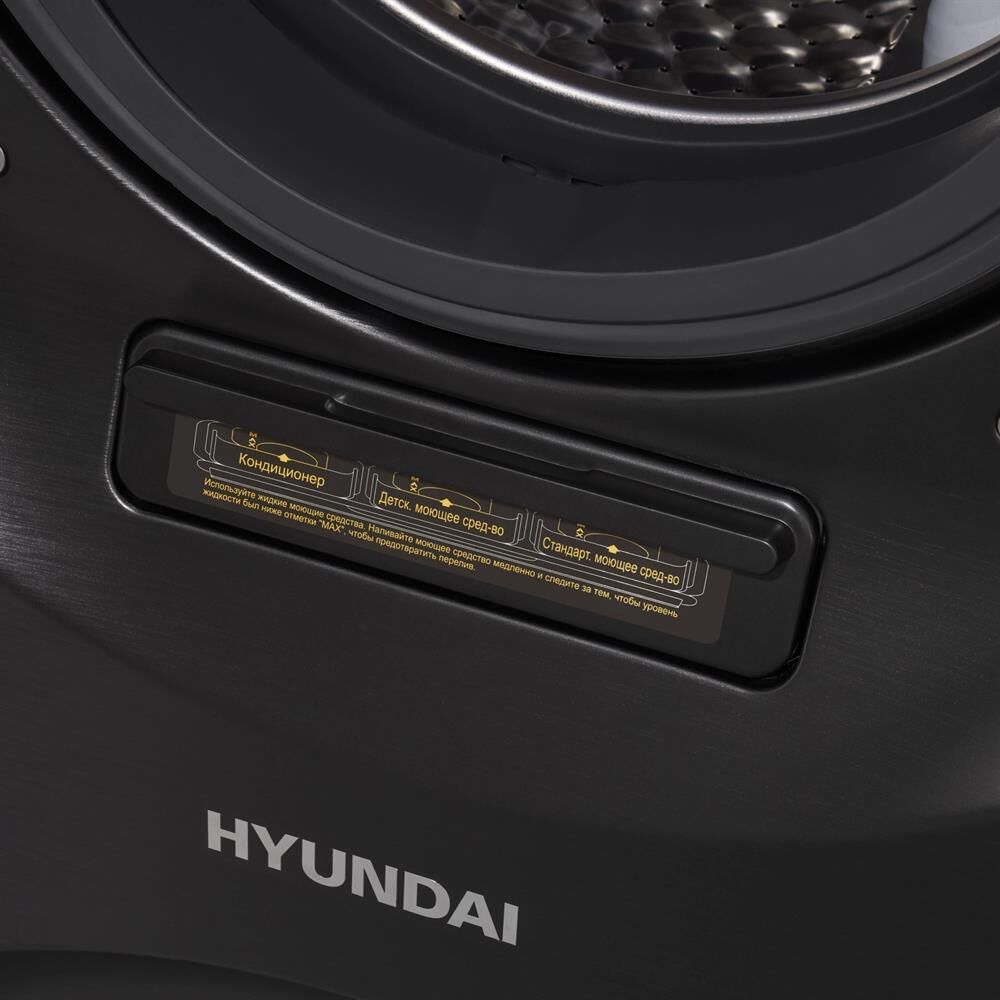 Стиральная машина Hyundai Gemini WMD9423 кл.:A+++ фронт. макс.:15кг (с сушкой) темно-серебристый инв — фото 7