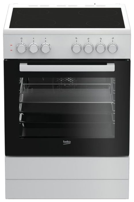 Плита Электрическая Beko FSE67100GWS белый стеклокерамика