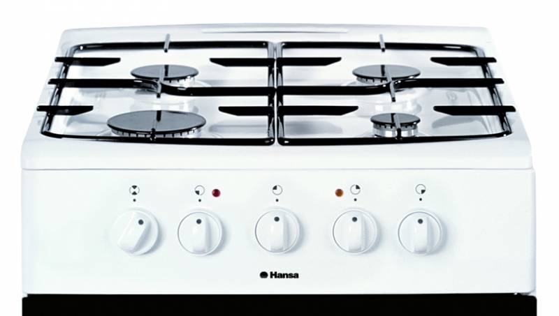 Плита Комбинированная Hansa FCMW68020 белый (эмалированная крышка) реш.чугун