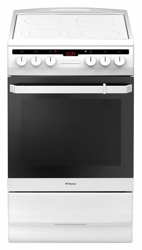 Плита Электрическая Hansa FCCW58212 белый стеклокерамика