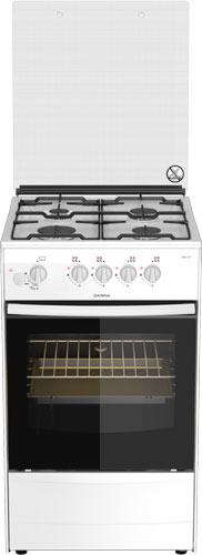 Плита Газовая Darina 1B GM 341 107 W белый реш.сталь