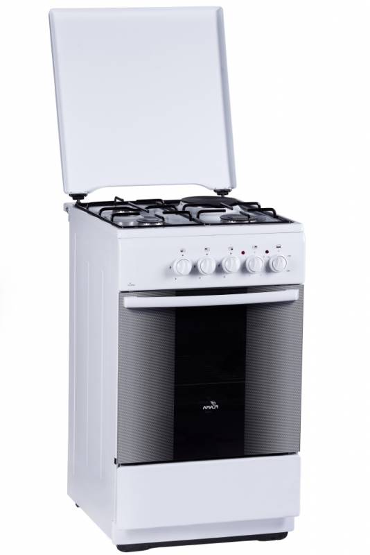 Плита Комбинированная Flama RK 23-101 W белый реш.эмаль