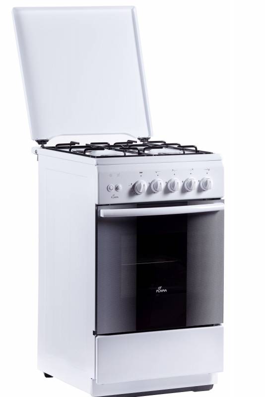 Плита Газовая Flama FG 2426 W белый (металлическая крышка) реш.эмаль