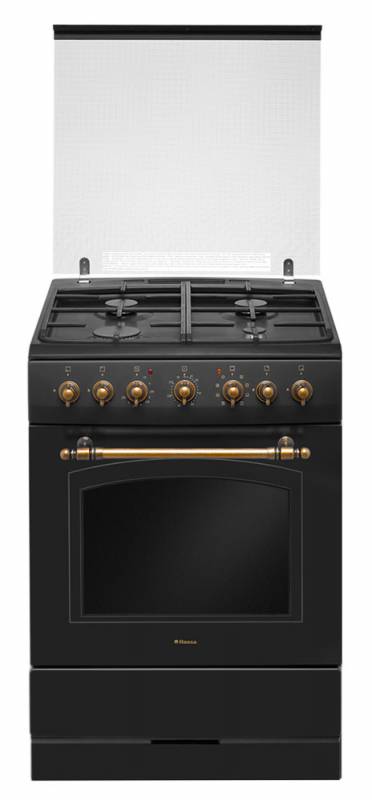 Плита Комбинированная Hansa FCMA68109 черный реш.чугун