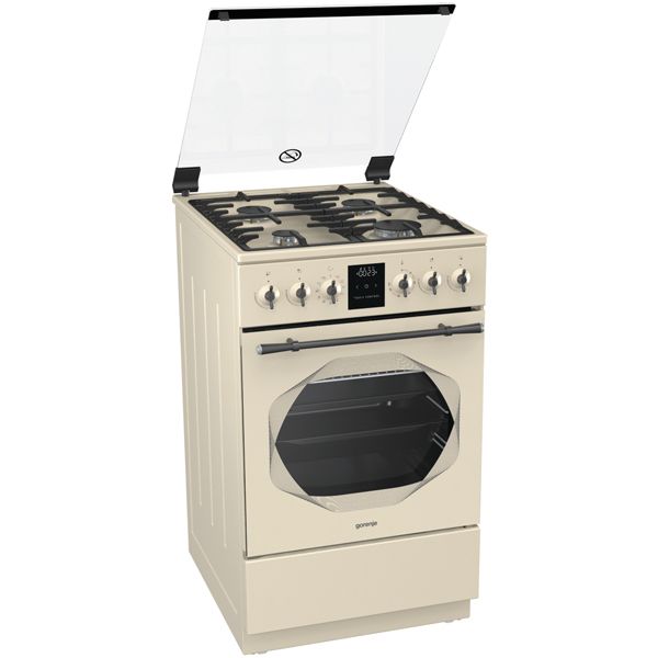 Плита Комбинированная Gorenje K53INI слоновая кость реш.чугун