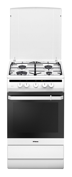 Плита Комбинированная Hansa FCMW53010 белый (металлическая крышка)
