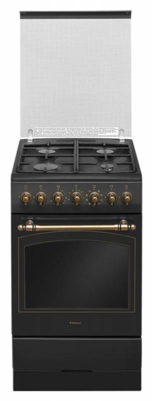 Плита Комбинированная Hansa FCMA58109 черный реш.чугун
