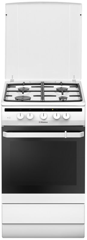Плита Комбинированная Hansa FCMW54121 белый реш.чугун