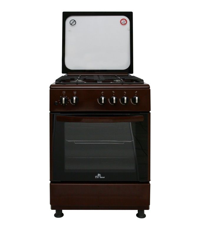 Плита Газовая De Luxe 606040.24-002г (кр) ЧР коричневый реш.чугун