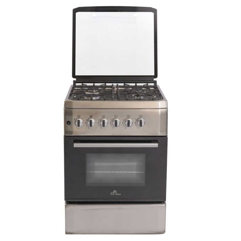 Плита Газовая De Luxe 606040.34-000г (кр) ЧР нержавеющая сталь