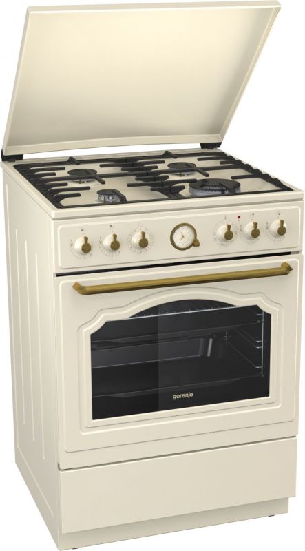 Плита Комбинированная Gorenje K62CLI бежевый реш.чугун