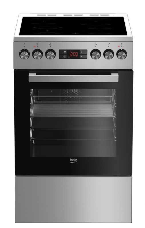Плита Электрическая Beko FSE 57310 GSS нержавеющая сталь/черный стеклокерамика