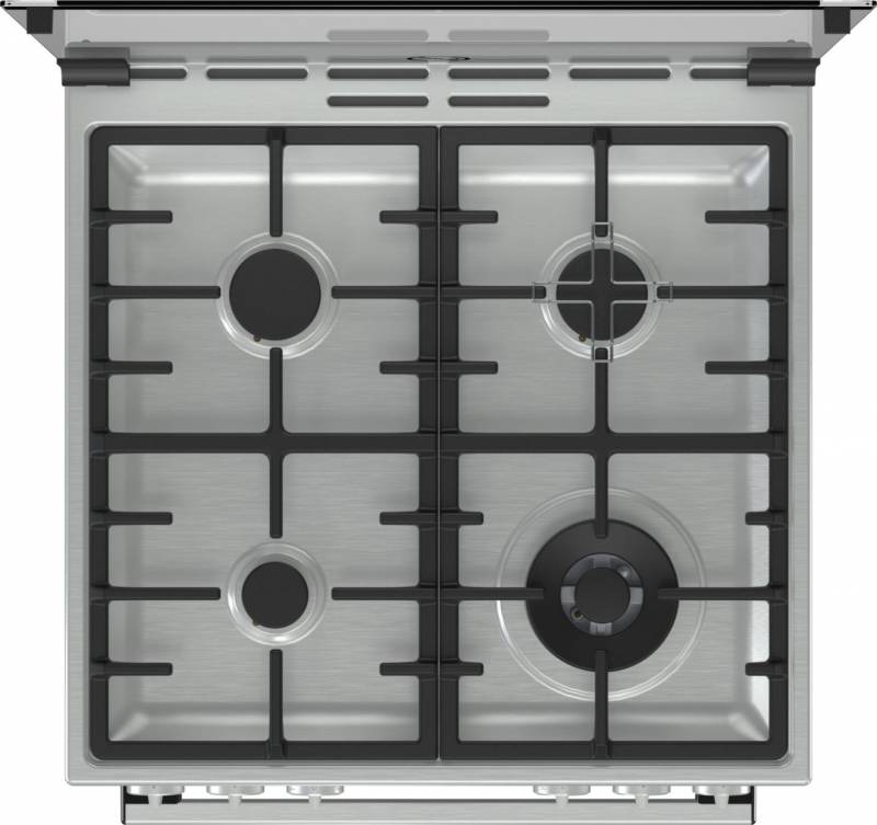 Плита Газовая Gorenje GI6322XA нержавеющая сталь (стеклянная крышка) реш.чугун — фото 2