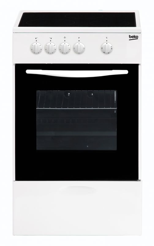 Плита Электрическая Beko FCS47002 белый стеклокерамика
