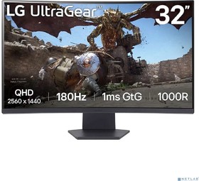 Монитор LG 31.5" UltraGear 32GS60QC-B фиолетовый VA LED 1ms 16:9 HDMI матовая 3000:1 300cd 178гр/178гр 2560x1440 180Hz DP WQ HD 2K (1440p) 5.9кг