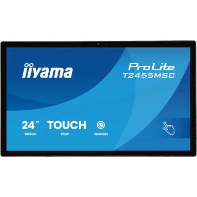 Монитор Iiyama 23.8" ProLite T2455MSC-B2 черный IPS LED 5ms 16:9 HDMI M/M глянцевая 1000:1 400cd 178гр/178гр 1920x1080 DP FHD USB Touch 4.4кг