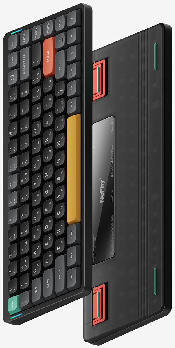 Клавиатура NuPhy QMK, AIR75v2, Basalt Black, RGB, Hot Swap, Wisteria Switch (AIR75v2-BB-23) — фото 2