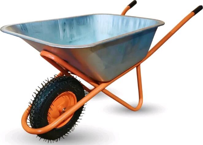 Тачка строительная GARDEN KING 250кг,. 1 кол.WB5009M1/118л., профиль, зеленая 25 (серый квадрат) 00-00028046