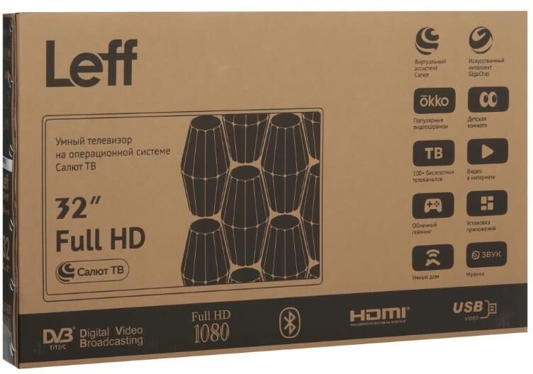 Телевизор 32" DLED FHD SALUT SMART 32F690T LEFF — фото 6