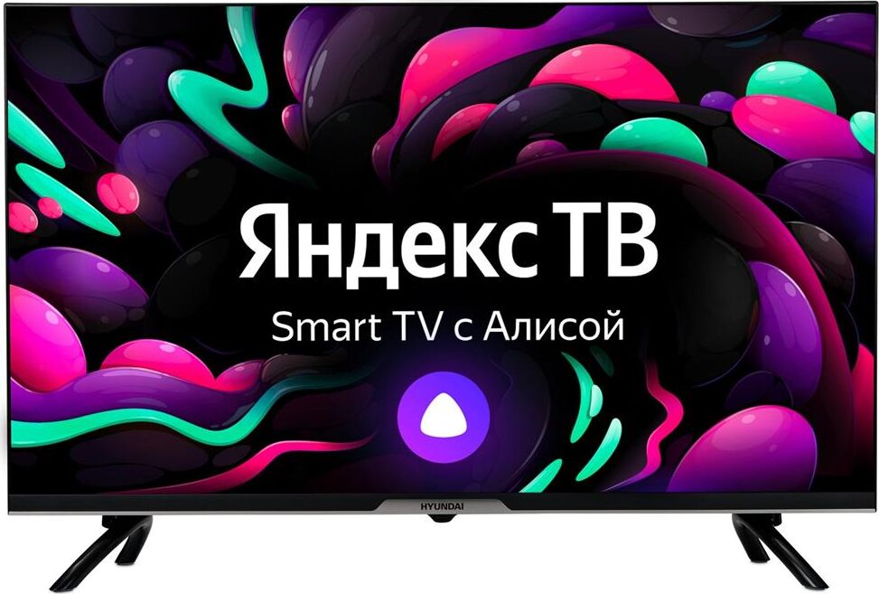 Телевизор LED Hyundai 32" H-LED32BS5003 Smart Яндекс.ТВ Frameless черный/HD/DVB-T/60Hz/DVB-T2/DVB-C/