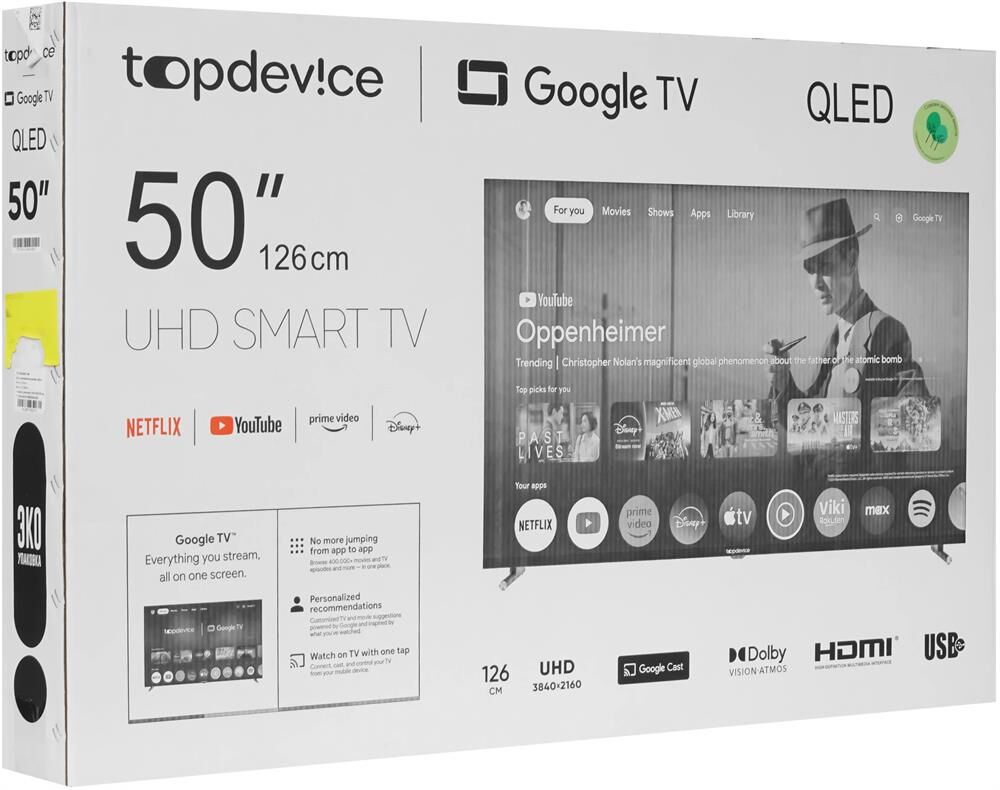 Телевизор TOPDEVICE TDTV50CQ09U UHD SMART TV Google — фото 11
