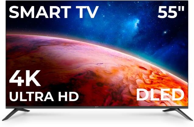Телевизор Триколор LED 55" 4K H55UC2, , , , , голос, черный