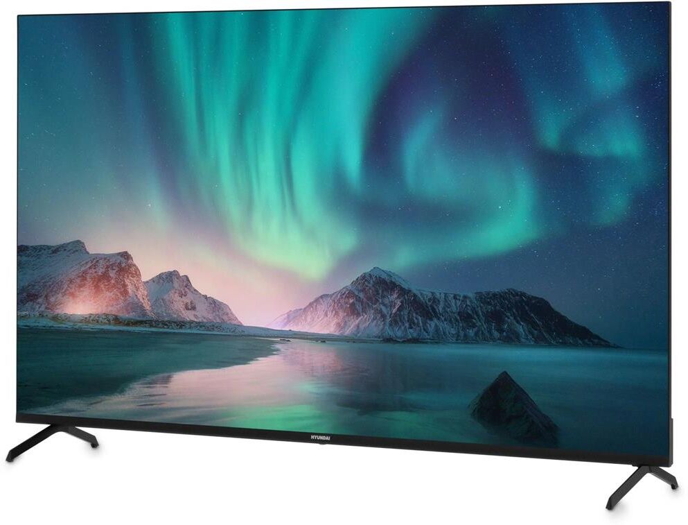 Телевизор LED Hyundai 55" H-LED55BU7006 Smart Android TV Frameless Metal черный/4K Ultra HD/60Hz/DVB — фото 2