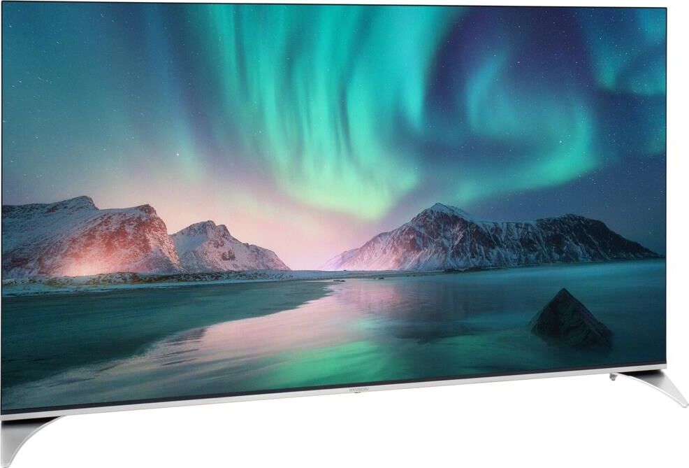 Телевизор QLED Hyundai 55" H-LED55QBU7500 Smart Android TV Frameless черный/серебристый/4K Ultra HD/ — фото 2