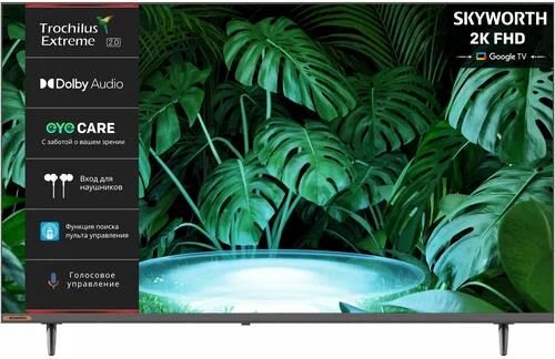 Телевизор LED Skyworth 40" 40E55G Smart Google TV Frameless черный/FULL HD/DVB-T/60Hz/DVB-T2/DVB-C/D