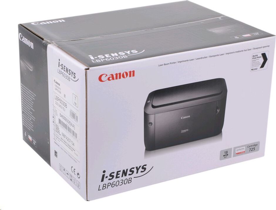 Лазерные принтеры и МФУ CANON (8468B006) I-SENSYS LBP6030B (БЕЗ ДОП. КАРТРИДЖА)