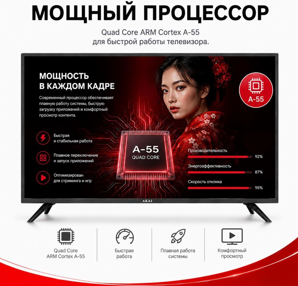 Телевизор AKAI QLED 43" 4K TA43BQ900 — фото 2