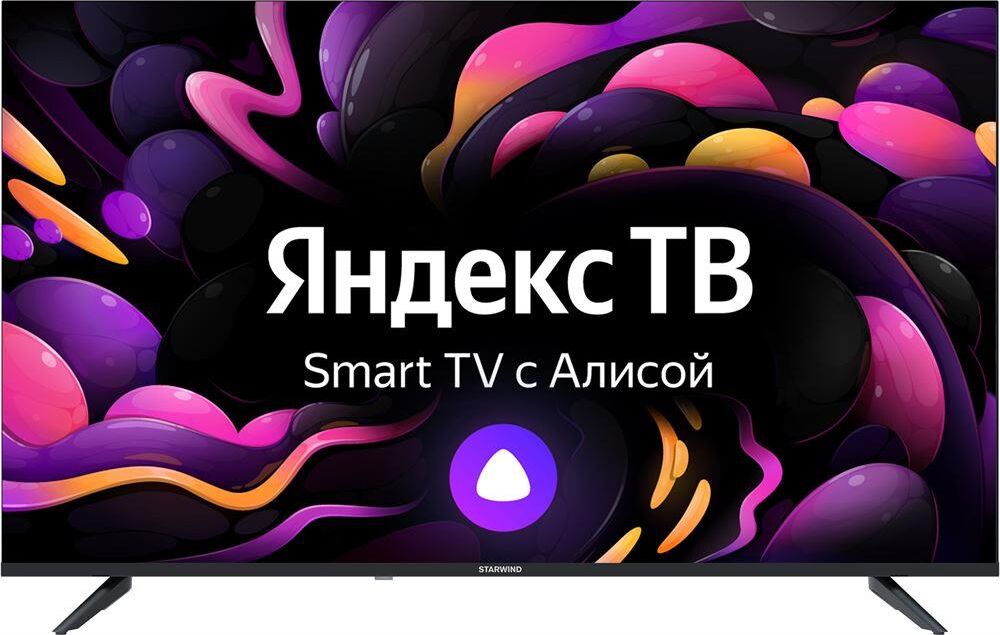 Телевизор LED Starwind 43" SW-LED43UG403 Smart Яндекс.ТВ Frameless черный/4K Ultra HD/60Hz/DVB-T/DVB