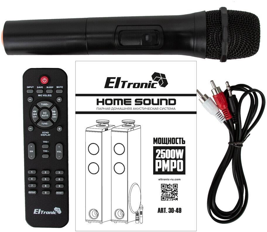 Акустика Eltronic (30-49 черный) HOME SOUND - колонки 10 " 2.0 — фото 11