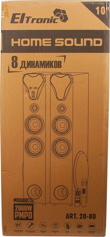 Акустика Eltronic (20-80) HOME SOUND белый - колонка 10 2.0