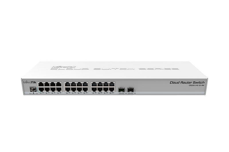 Роутер MikroTik 24PORT 1000M CRS326-24G-2S+RM