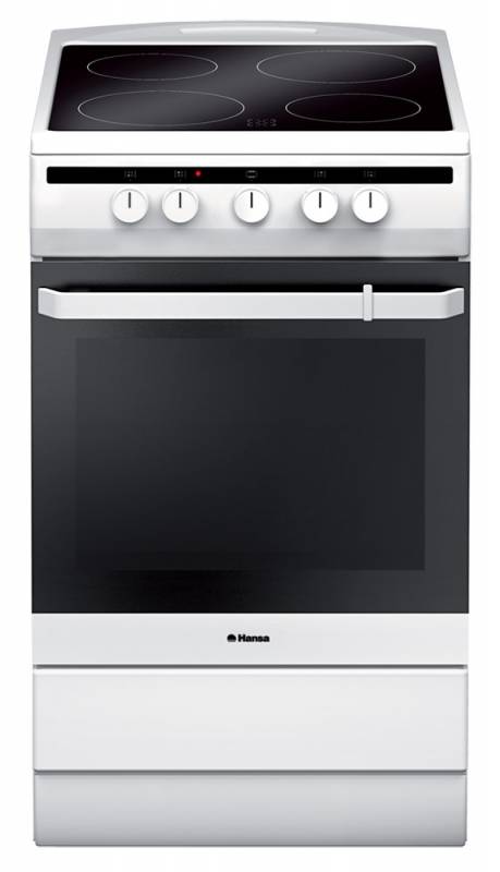 Плита Электрическая Hansa FCCW54002 белый стеклокерамика