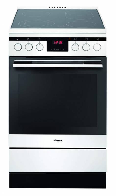 Плита Электрическая Hansa FCCW58245 белый стеклокерамика