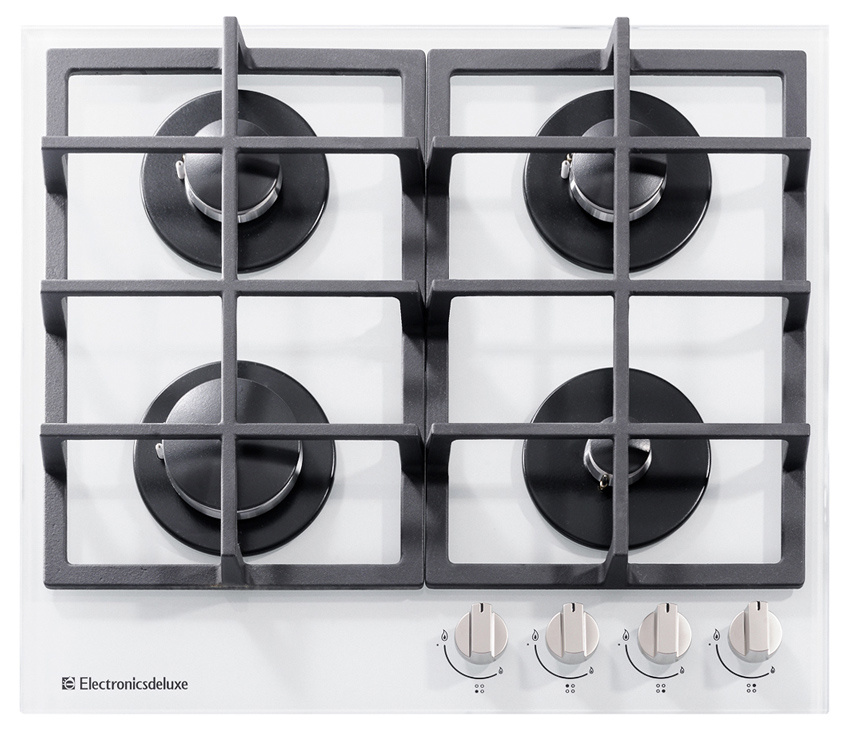 Газовая варочная поверхность Electronicsdeluxe GG4 750229F -013 стекло белое