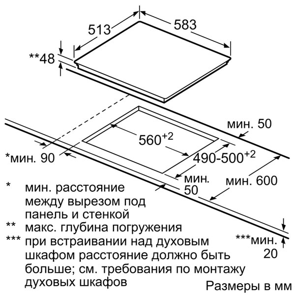 Варочная поверхность Bosch PKE645B17 черный